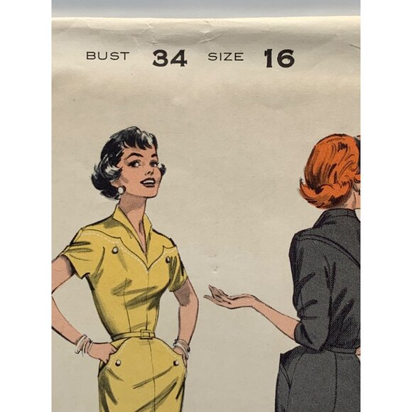 Butterick Misses Dress Sewing Pattern Sz 16 7231 - uncut - Picture 2 of 4